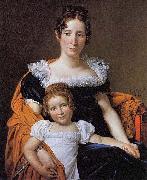 Jacques-Louis David The Comtesse Vilain XIIII and Her Daughter oil
